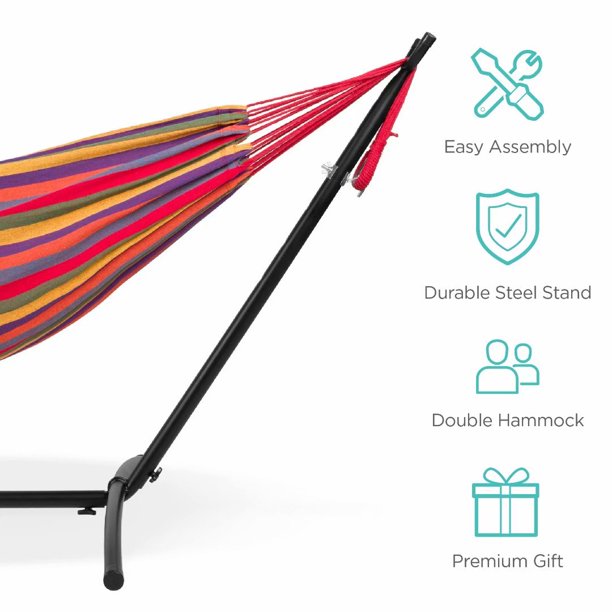 2-person Hammock with Stand for Outdoor