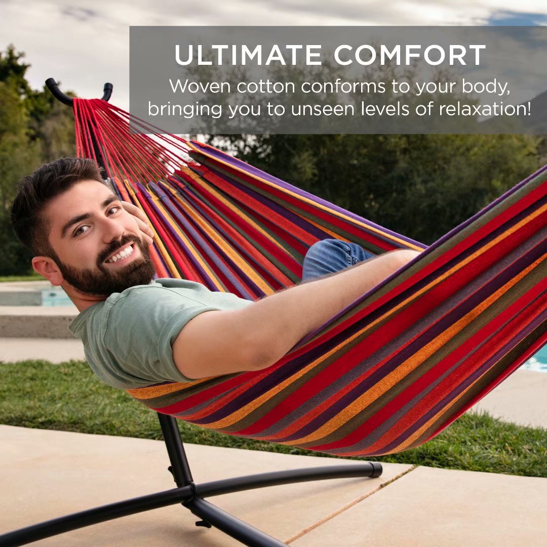2-person Hammock with Stand for Outdoor