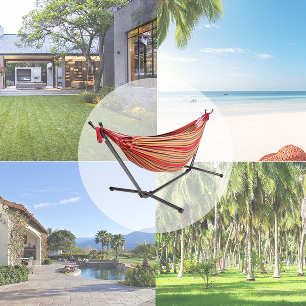 2-person Hammock with Stand for Outdoor