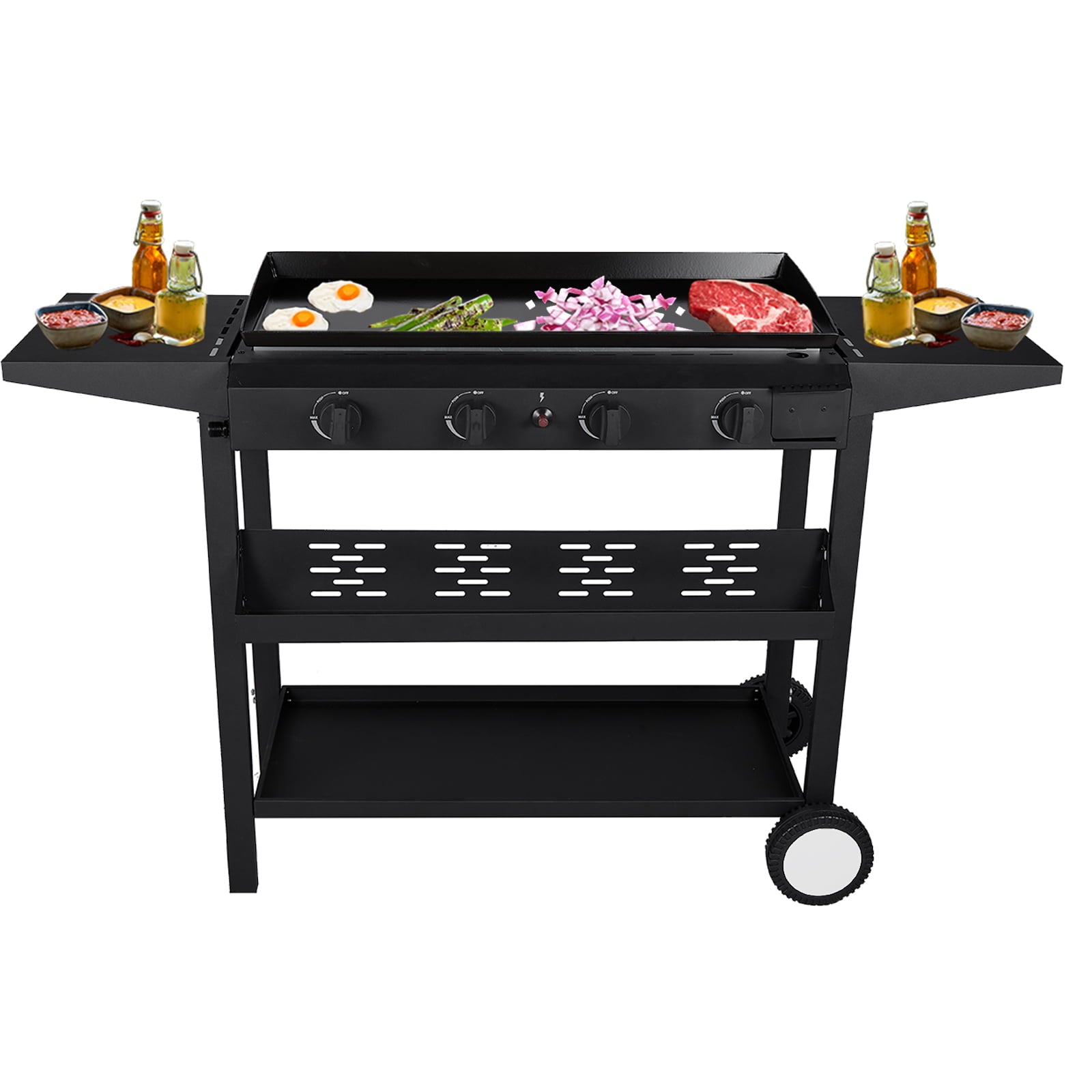 4 Burner Flat Top Propane Gas Grill