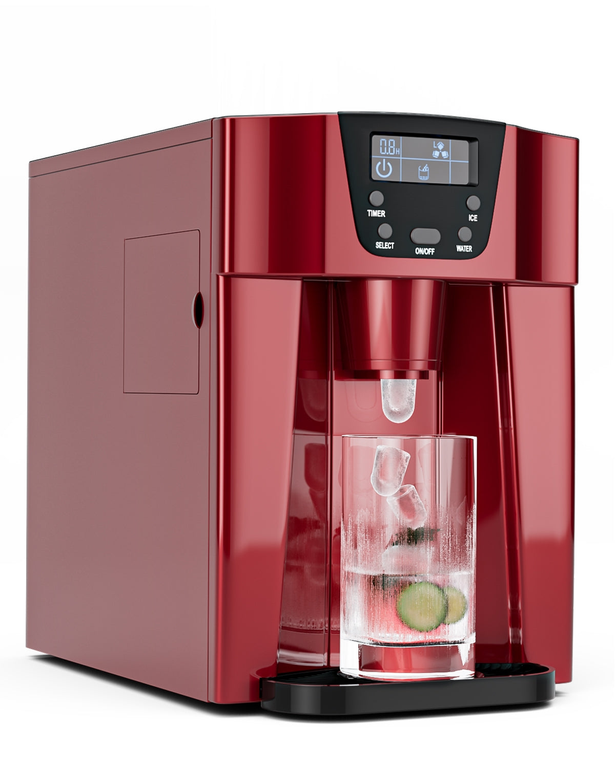 2-In-1 Ice Maker Water Dispenser 36lbs/24H LCD Display