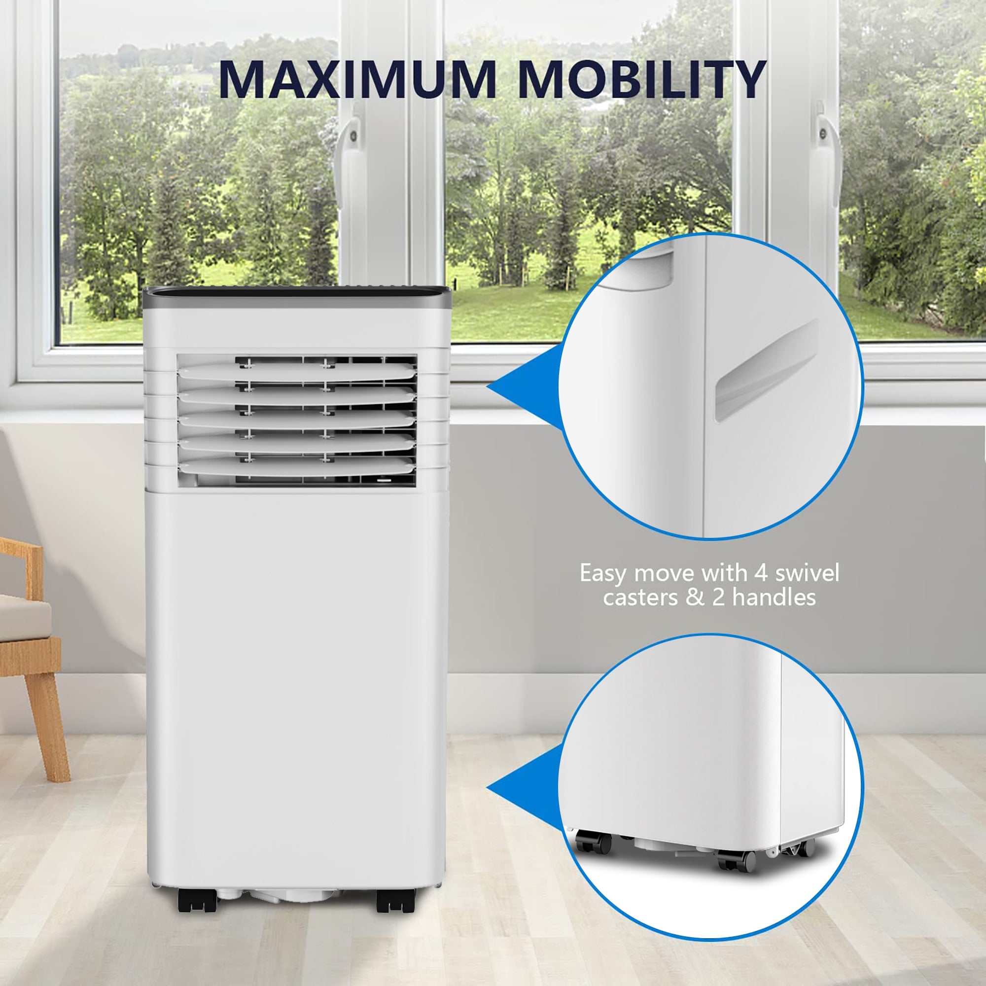8,000 BTU 3-in-1 Portable Air Conditioner with Remote