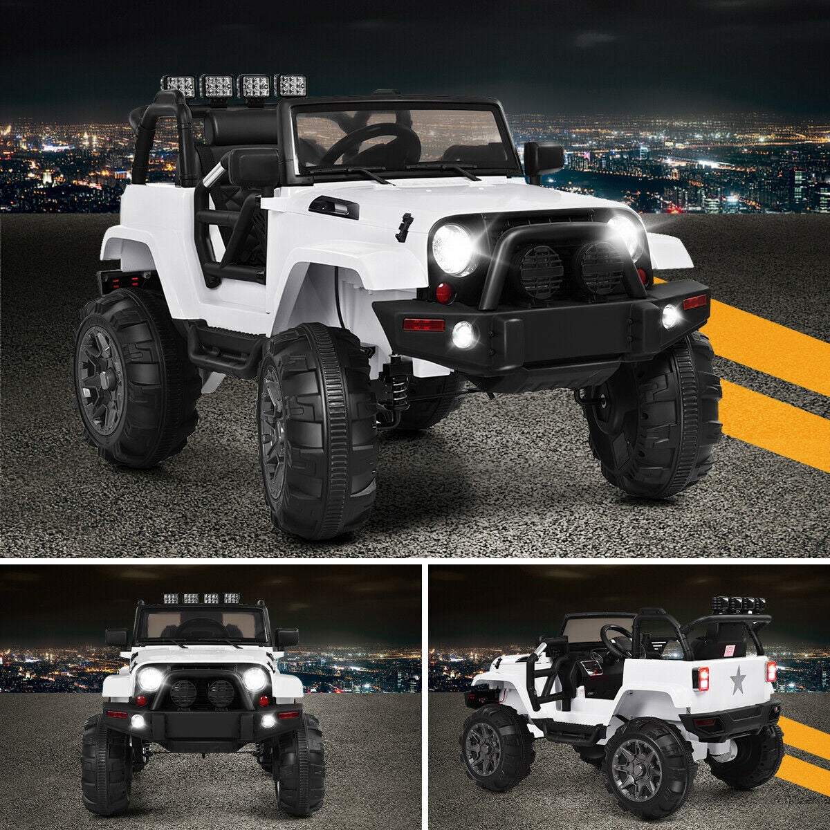 12V Electric Ride On Truck with Parental Remote Control and LED Lights