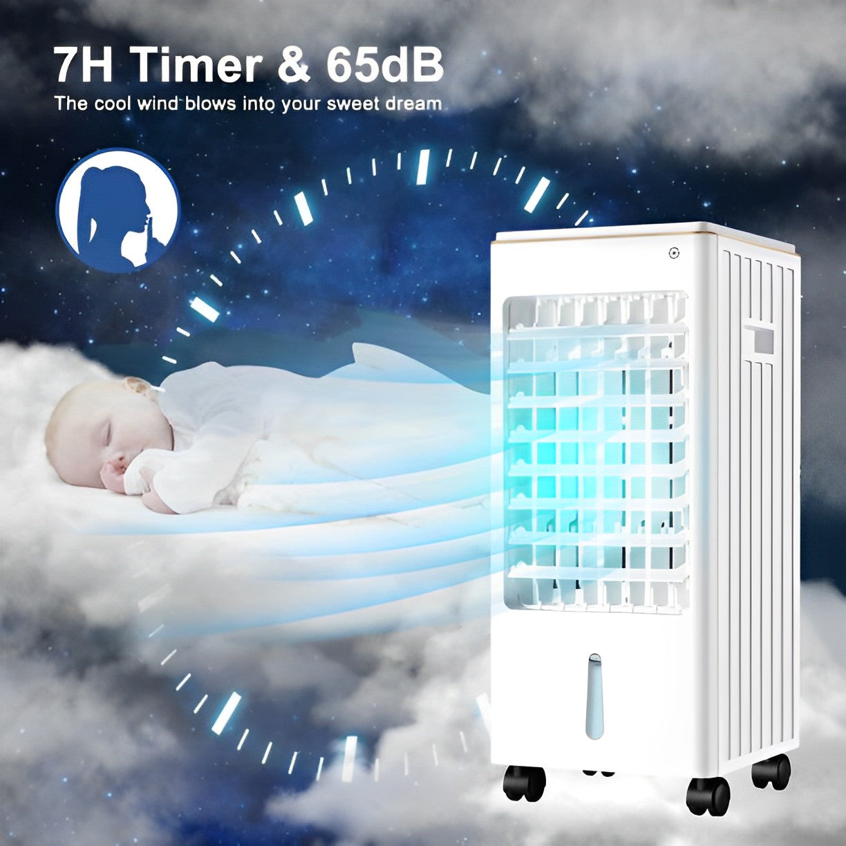 3-IN-1 Evaporative Air Cooler Portable Fan Cooling