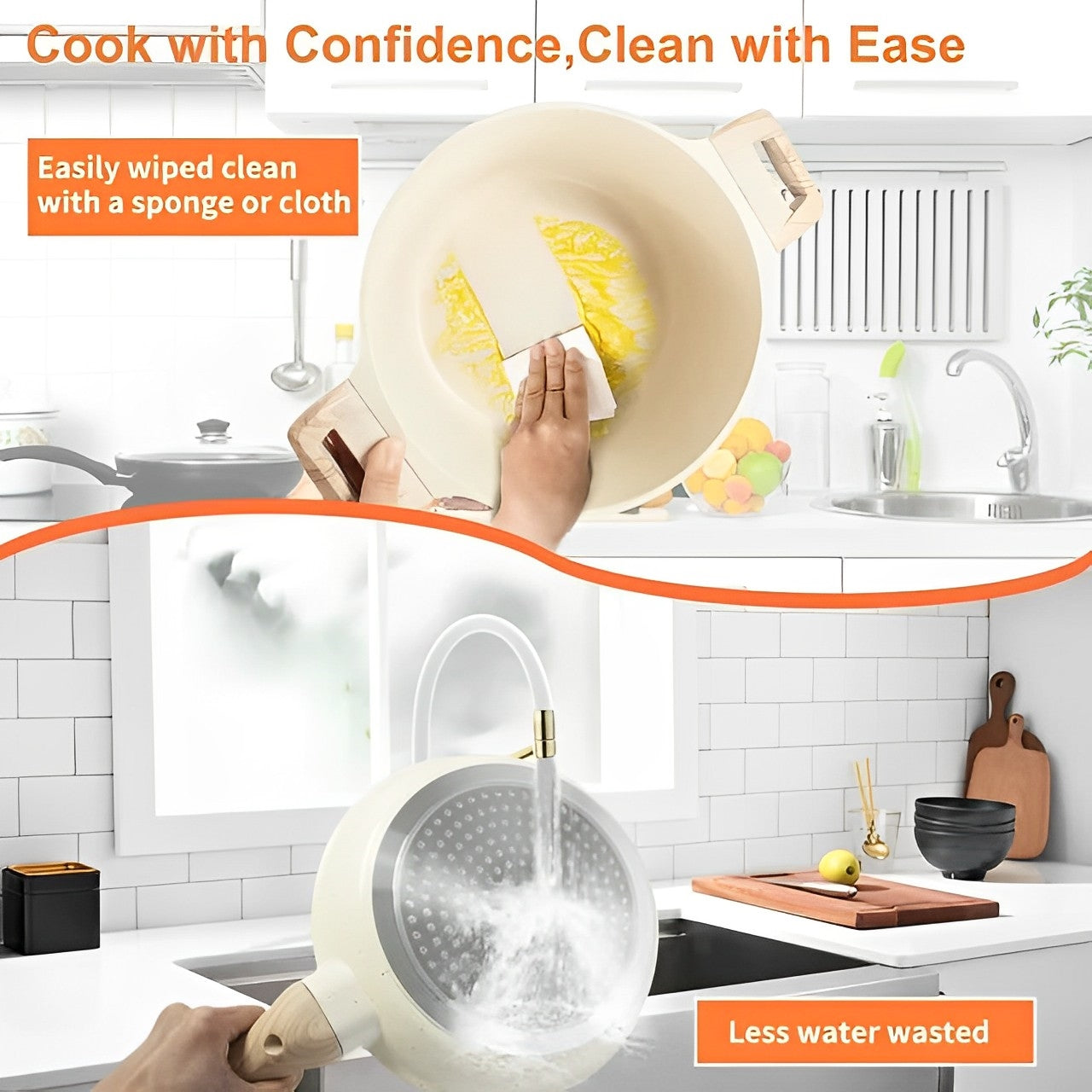 10-Piece Nonstick Cookware Sets, Granite Pots and Pans Set