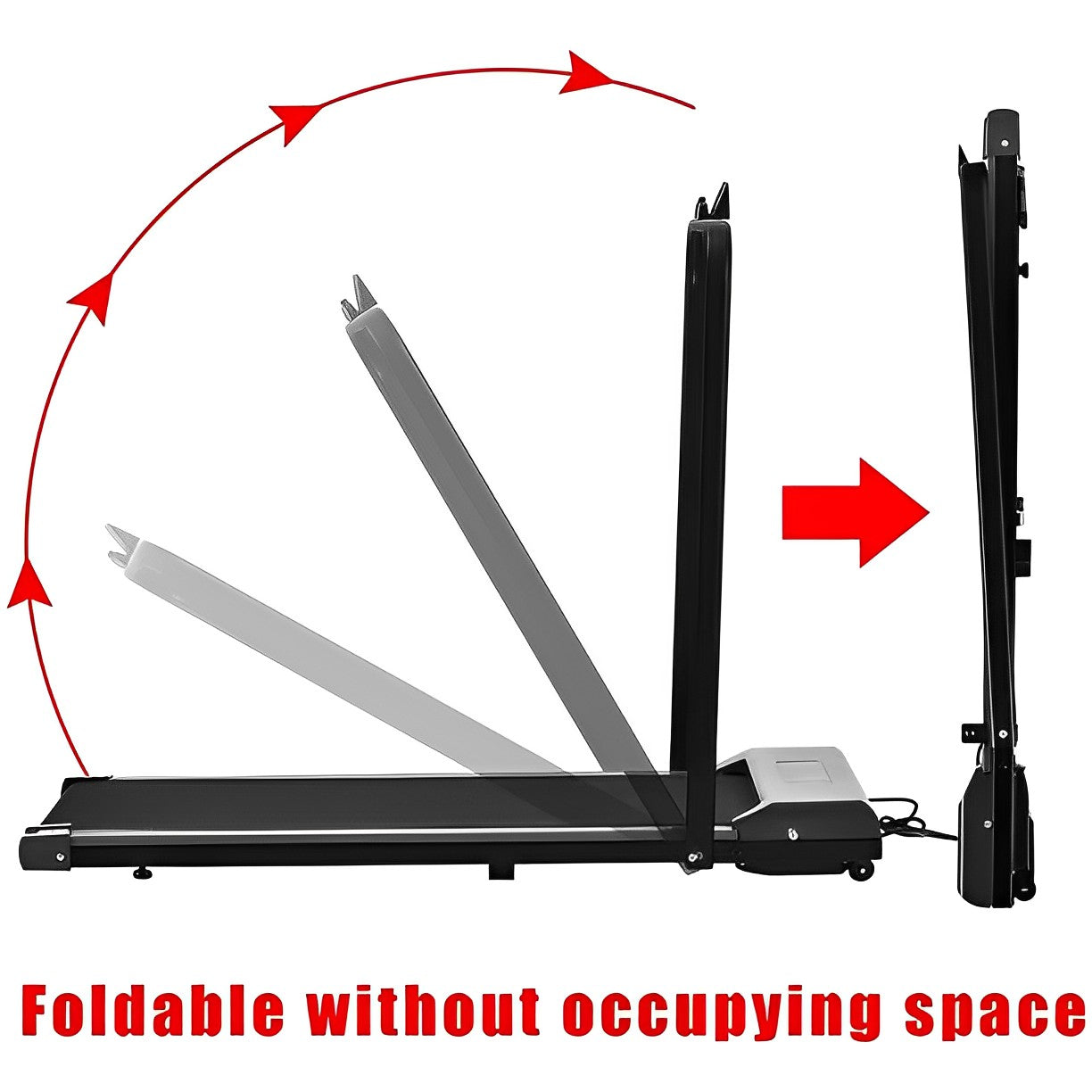 2.25HP 2 in 1 Folding Treadmill Under Desk Walking Machine with Remote Control