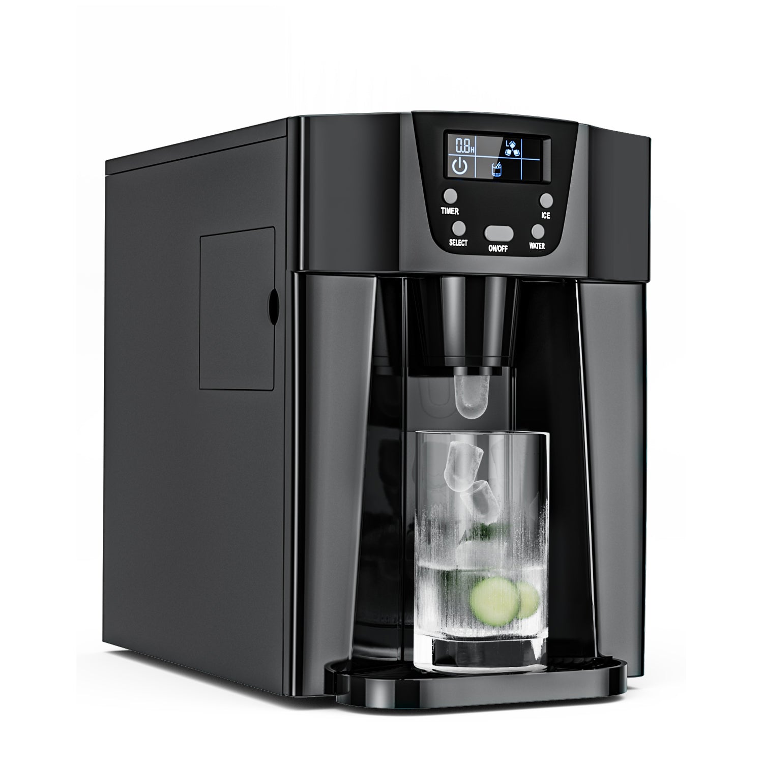2-in-1 ice maker water dispenser 36lbs 24h lcd display